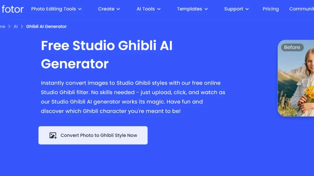 How to Generate Studio Ghibli-Style Images For Free 7 fotor Ghibli-style artwork generator