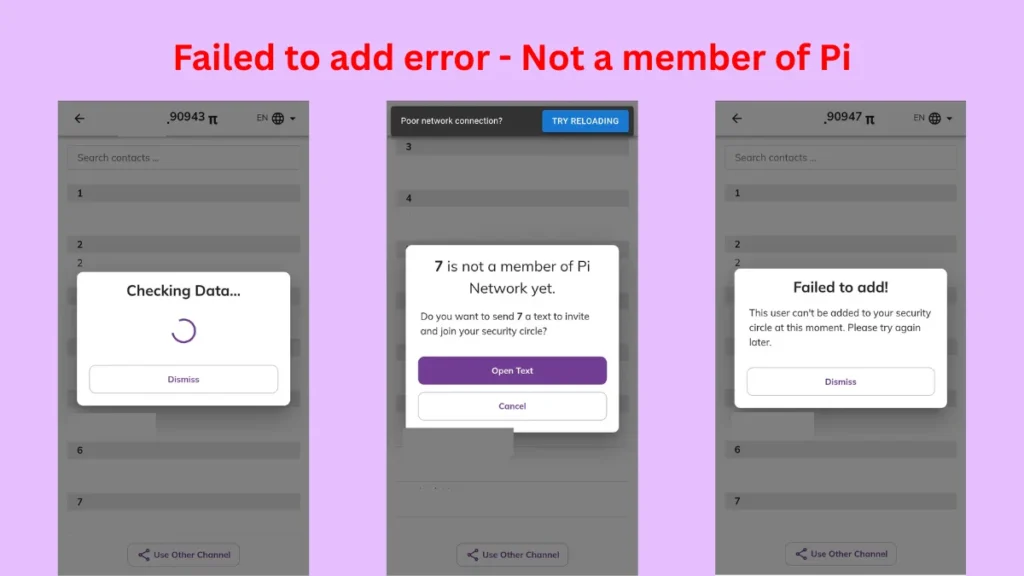 Pi Security Circle Failed To Add Phone Number
