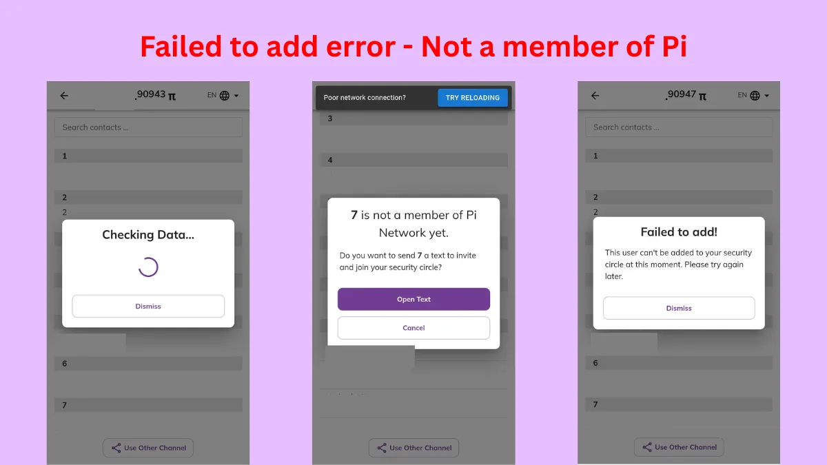 Pi Security Circle Failed To Add Phone Number [New List]