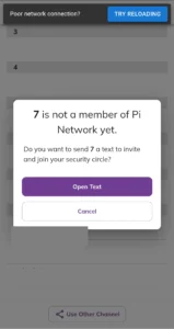 User is not a member of Pi network yet error