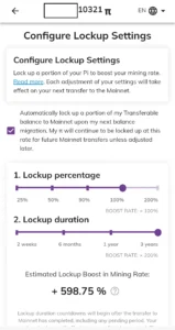 Pi Coin Lockup Explained: Lockup Settings Locked Until 2028 3 pi coin lockup settings step 2