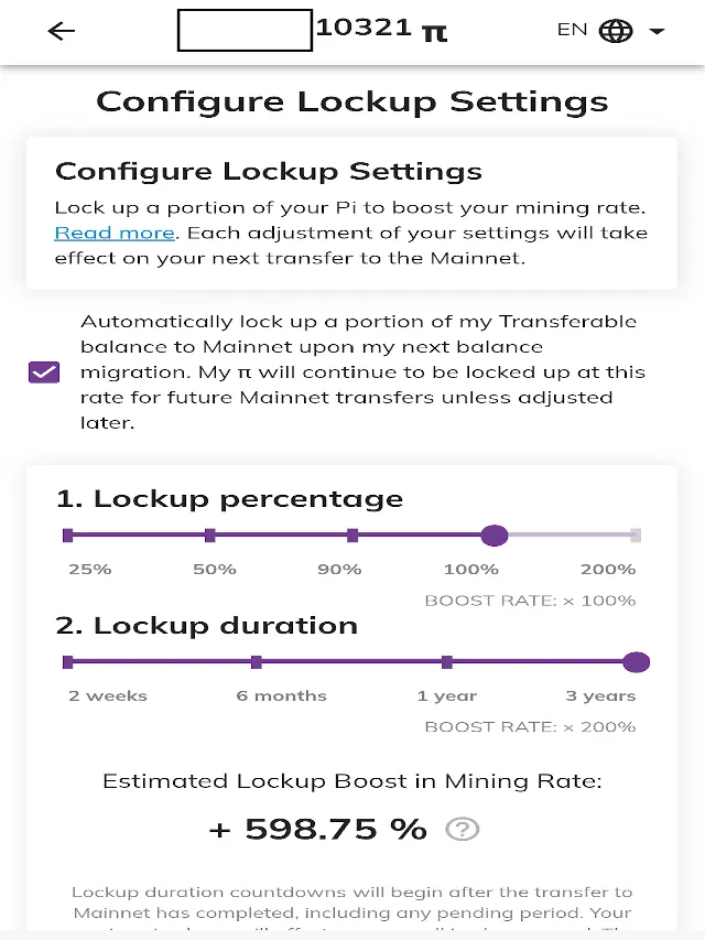 Pi Coin Lockup Explained: Lockup Settings