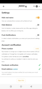 pi network phone number verification step 3
