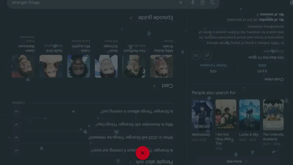 stranger things funny google animation